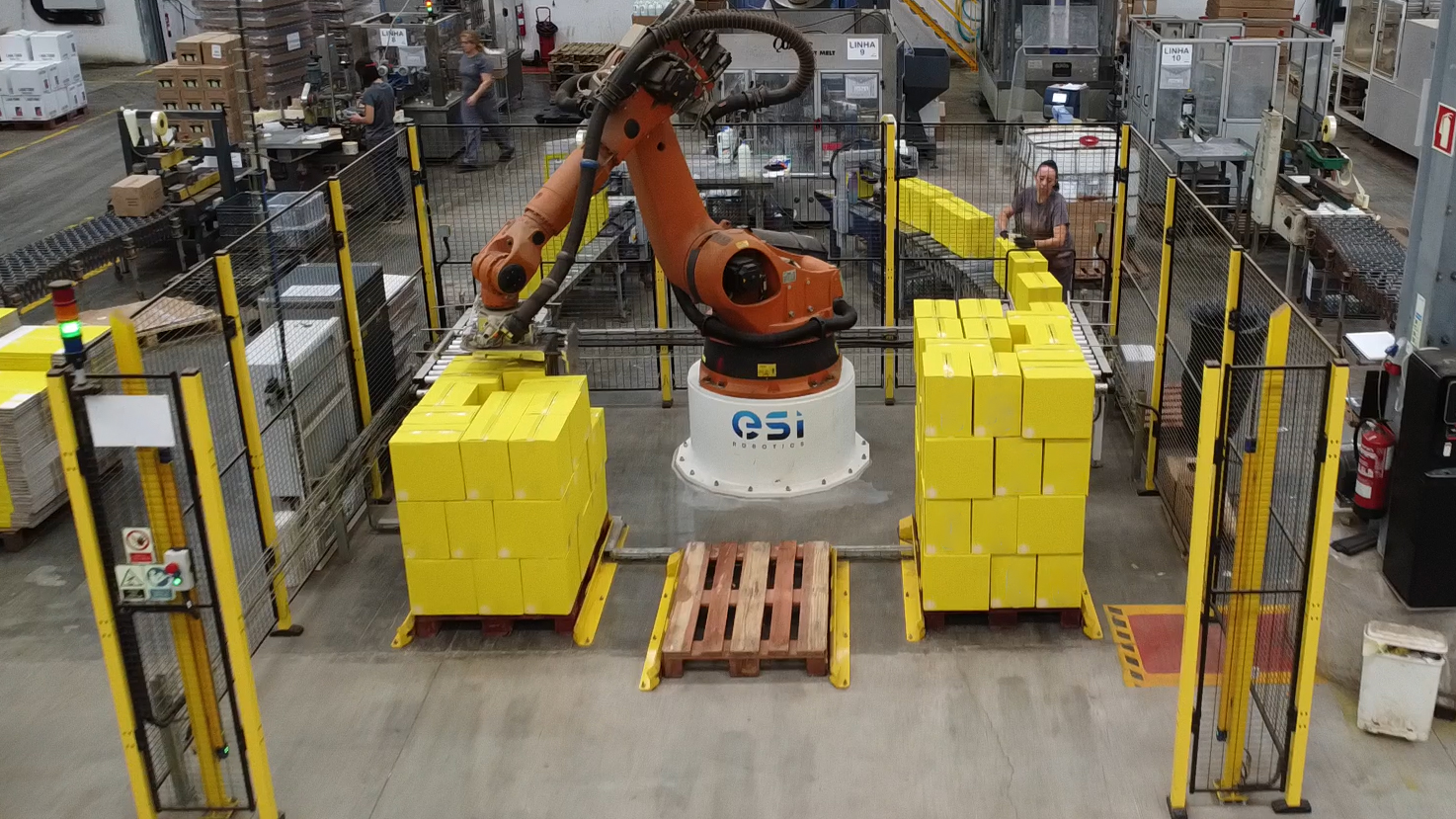Automação Eficiente da Paletização de Caixas: Um Caso de Estudo ESI Robotics 2