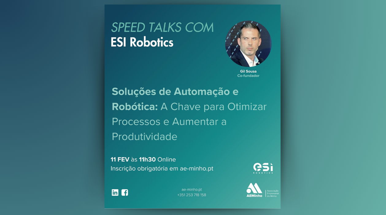 Speed Talks com ESI Robotics |  Soluções de Automação e Robótica: A Chave para Otimizar Processos e Aumentar a Produtividade 1