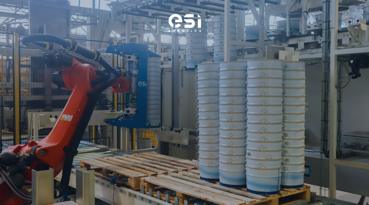 Célula Robotizada para Paletização de Baldes: Case Study ESI 14